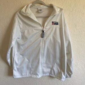 90’s vintage USA white Olympics zip up.